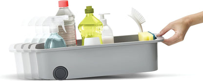 Joseph Joseph CupboardStore Easy-Access Wheeled Storage Caddy, Under Sink Kitchen Cabinet Organizer- Grey
