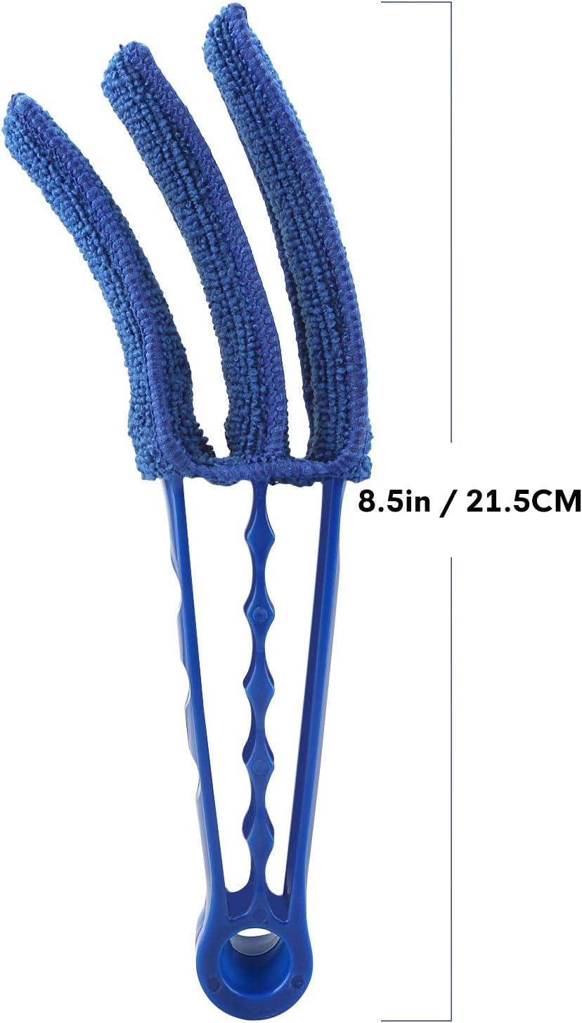 Window Blind Cleaner Duster Brush Kit 2 Pack Brush with 6 Microfiber Sleeves - Blind Cleaner Tools for Window Blinds Air Conditioner Jalousie Dust