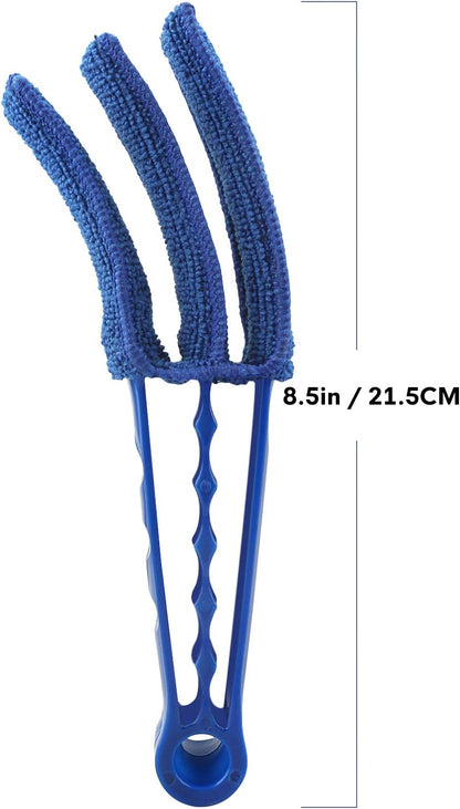 Window Blind Cleaner Duster Brush Kit 2 Pack Brush with 6 Microfiber Sleeves - Blind Cleaner Tools for Window Blinds Air Conditioner Jalousie Dust