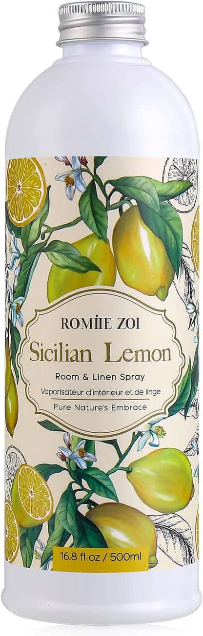 ROMIIE ZOI Room Spray Lemon, Air Freshener Spray Made with Natural Plant Extract, Scented Room Spray for Home Fragrance Fabric Spray Freshener 8.5 FL OZ