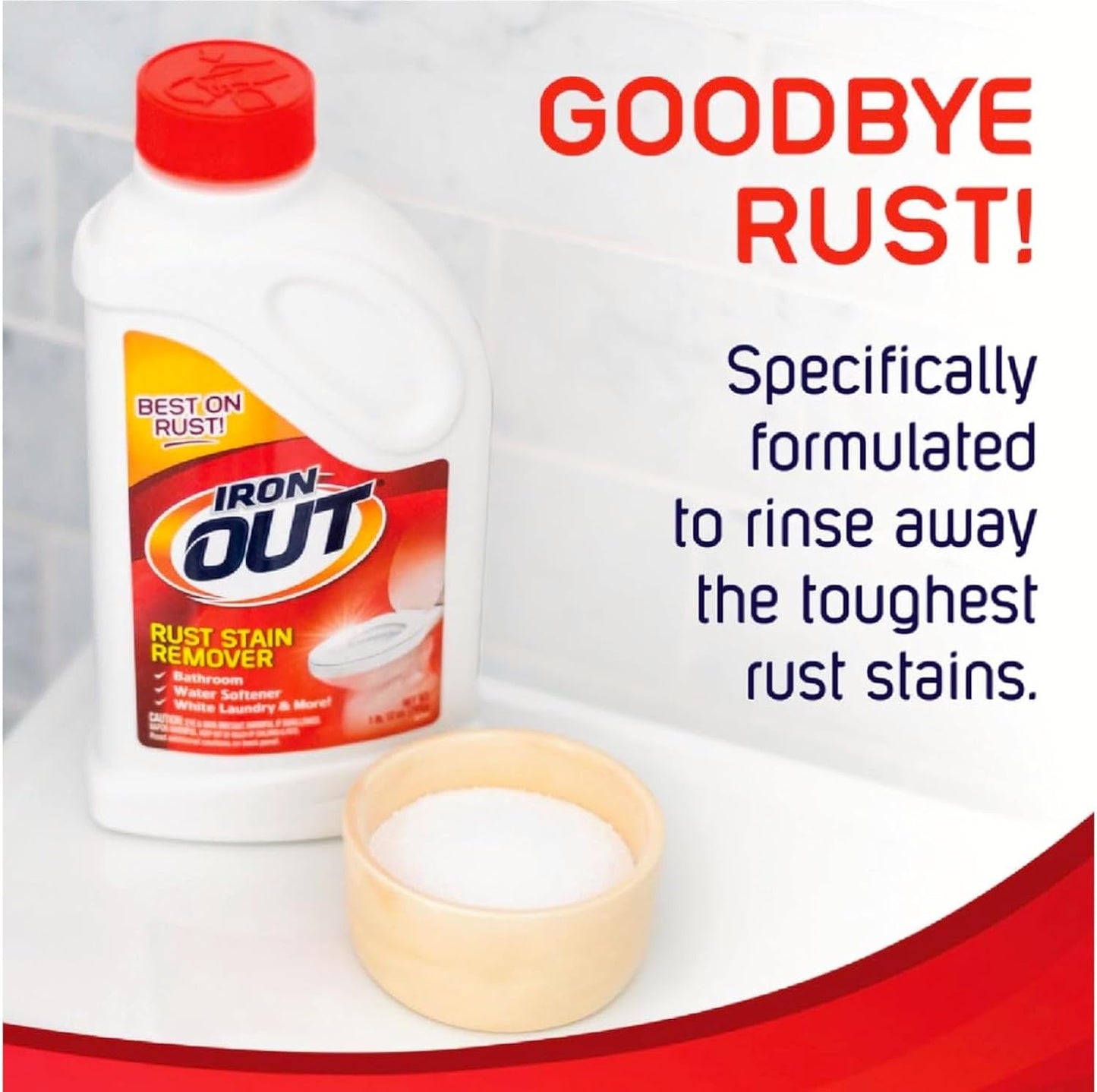 Iron OUT IO30N Rust Stain Remover Powder, 1 lb 12 oz Bottle, 2 Count