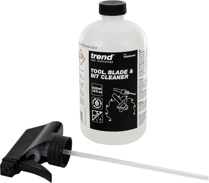 TREND Tool, Blade & Bit Cleaner, 18 fl oz, Resin, Pitch & Rust Remover, Safe Non-Toxic Formula for Workshop Tools, CLEAN/500