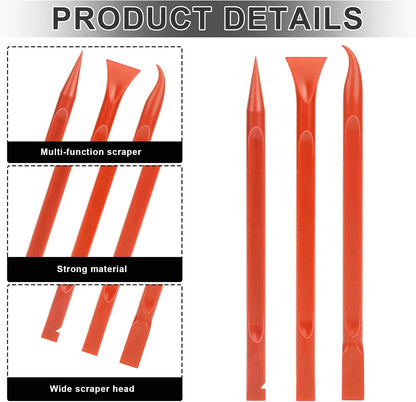 Crevice Cleaning Tool, 9 PCS Carbon Fiber Plastic Scraper Tool Car Detailing Brush Set Non-scratch Multi-purpose Scraper for Clean Small Narrow Spaces and Gaps, Remove Stickers Labels Oil Stains Dirt