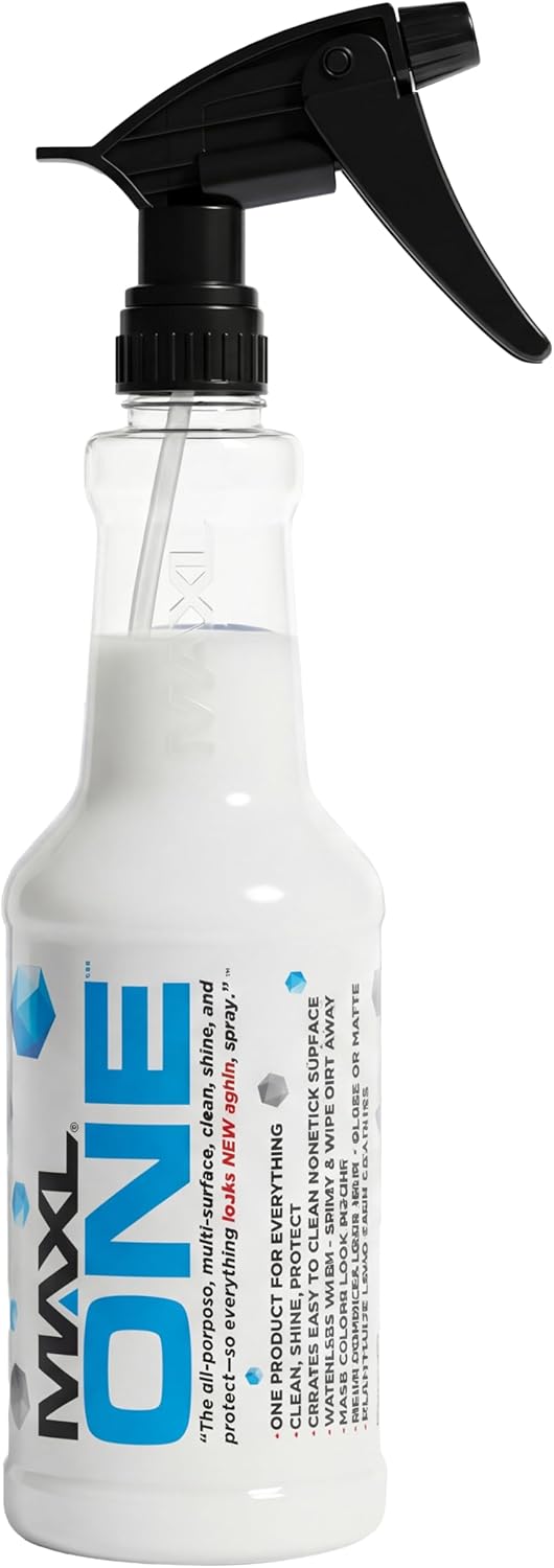 MAXLONE ™ Car Spray with Triphene® Technology, Quick Spray & Wipe All Purpose Waterless Detailer - Clean, Shine, Protect Paint, Glass, Wheels, Trim Without Pre-Washing (2, 20oz w 4 Micro Fiber Cloth)
