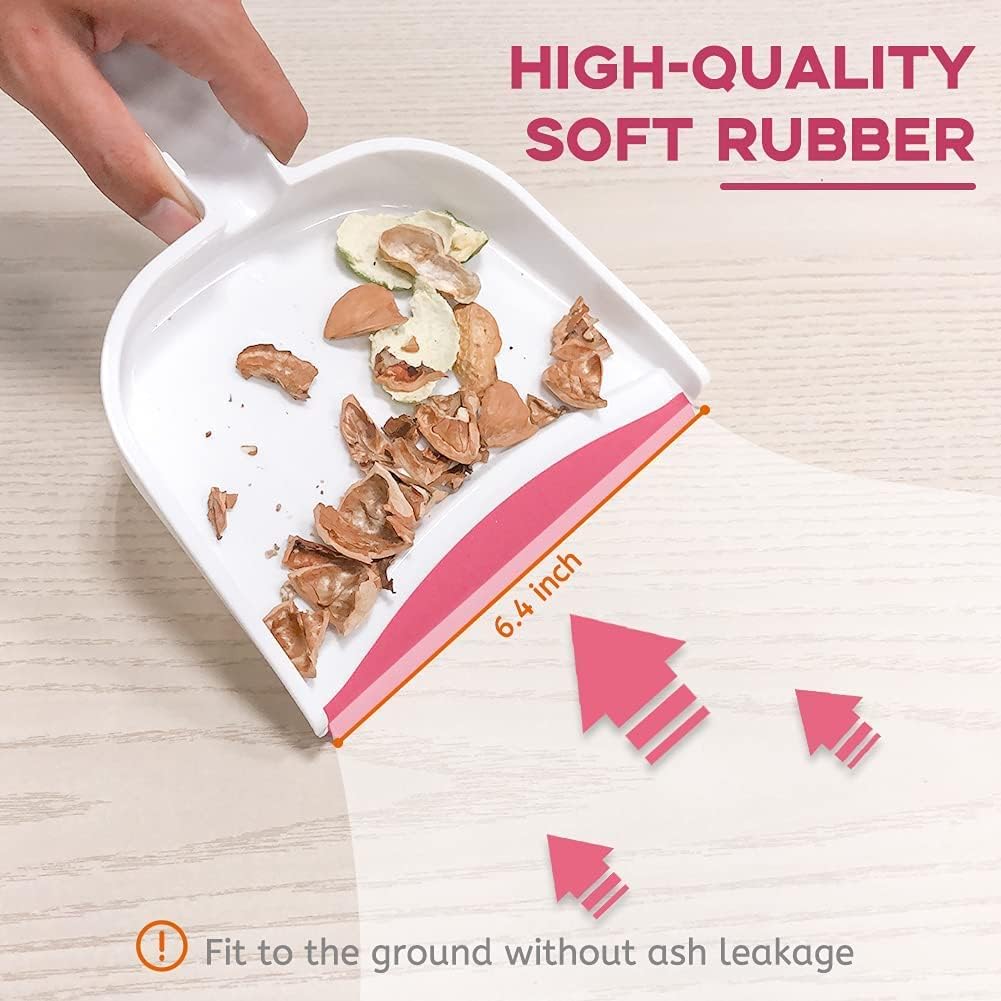Small Broom and Dustpan Set, Small Dustpan and Brush Set, Mini Dust pan and Brush, Hand Broom and dust pan, Mini dustpans are Ideal for Cleaning Little Areas Like desks, Kitchens, pet Rooms. (3 Set)