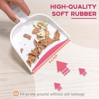 Small Broom and Dustpan Set, Small Dustpan and Brush Set, Mini Dust pan and Brush, Hand Broom and dust pan, Mini dustpans are Ideal for Cleaning Little Areas Like desks, Kitchens, pet Rooms. (3 Set)