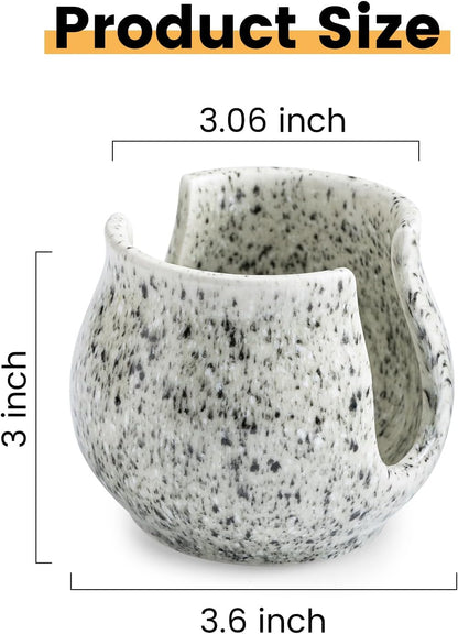 Zoeeker Sponge Holder for Kitchen Sink, Ceramic Dish Sponge Dish Rack Scrubby Caddy Kitchen Organizer Cute Sink Caddy Organizer, Farmhouse Decor, Speckled Glaze