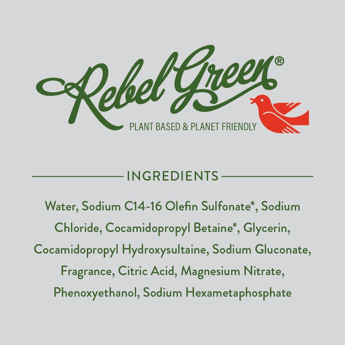 Rebel Green Unscented Super Deluxe Dish Soap, 16 OZ
