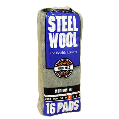 Homax - 33873210009 Steel Wool, Extra Fine Grade #000, 12 Pads