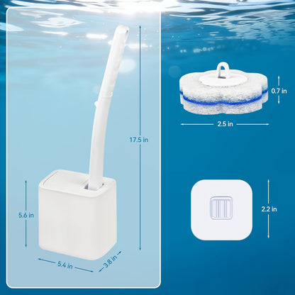 48 Count Disposable Toilet Brush Refill Pads, Disposable Toilet Bowl Wand Refills, Toilet Cleaning Refills, Toilet Scrubber Refills, Brush Head Replacement