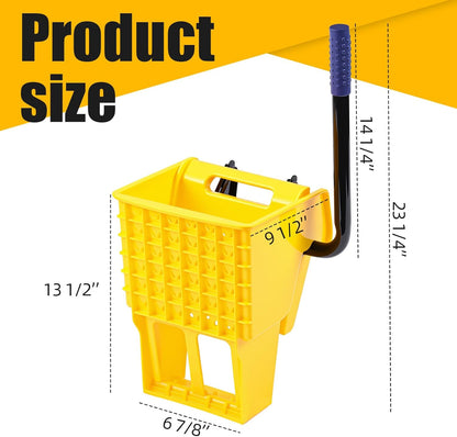 Sasylvia Yellow Mop Wringer Replacement Down Press Mop Bucket Wringer Industrial Cleaning Accessories for Commercial Floor Mopping Buckets Restaurant Supplies, 26quart or 33 Quart(Down Press)