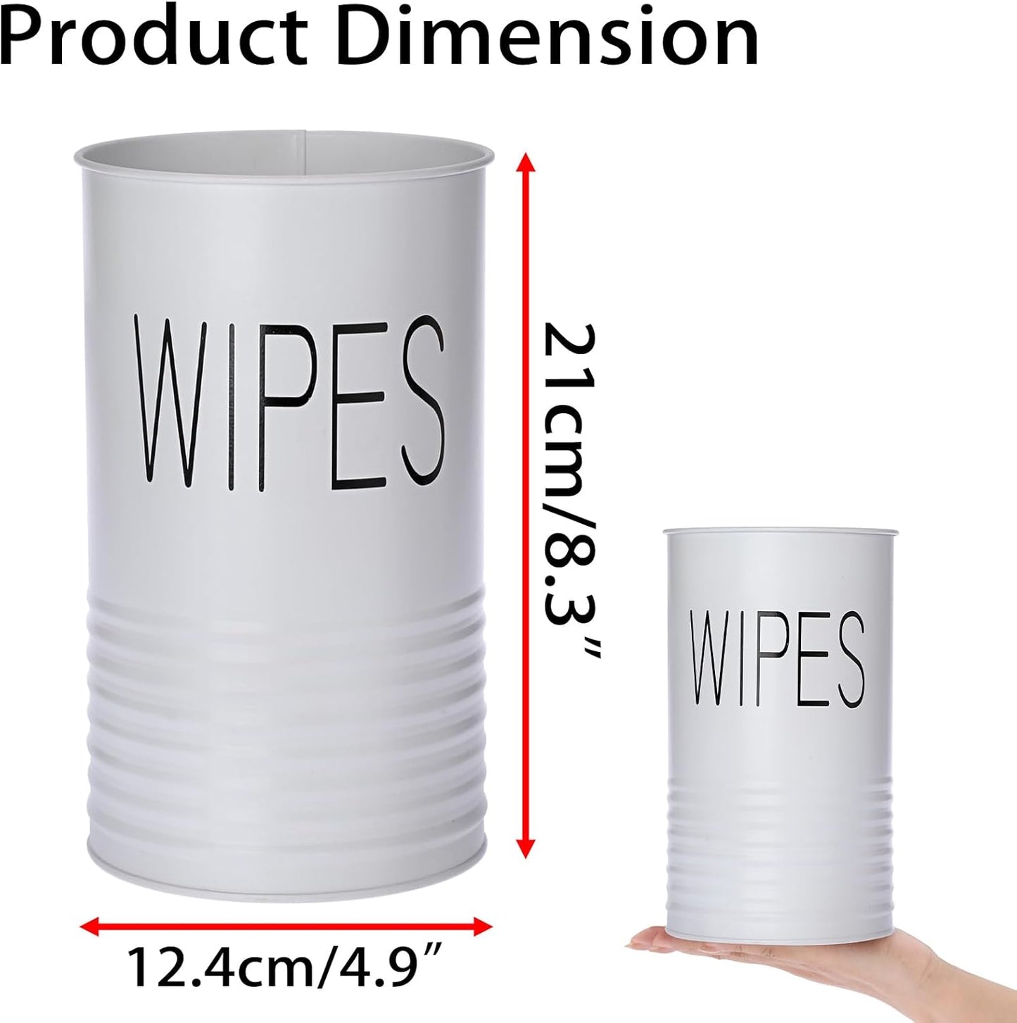 Kokone Wipes Dispenser Farmhouse Wipes Container with Matte Finish Compatible for Clorox Lysol Sturdy Galvanized Iron Wipes Holder for Kitchen,Bathroom,Office,School Table Countertop,Black