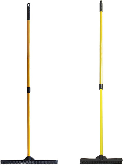 FURemover Pet Hair Removal Rubber Broom, 61" Telescopic Handle