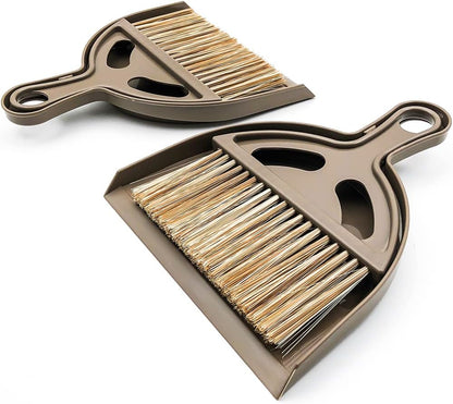 Small Mini Hand Broom Dustpan : Small Broom and Dustpan Set, Mini Broom and Dustpan Set, Mini Dustpan and Brush Set for Cat Litter, Kitchen, Tables, Countertops, Cars, etc.