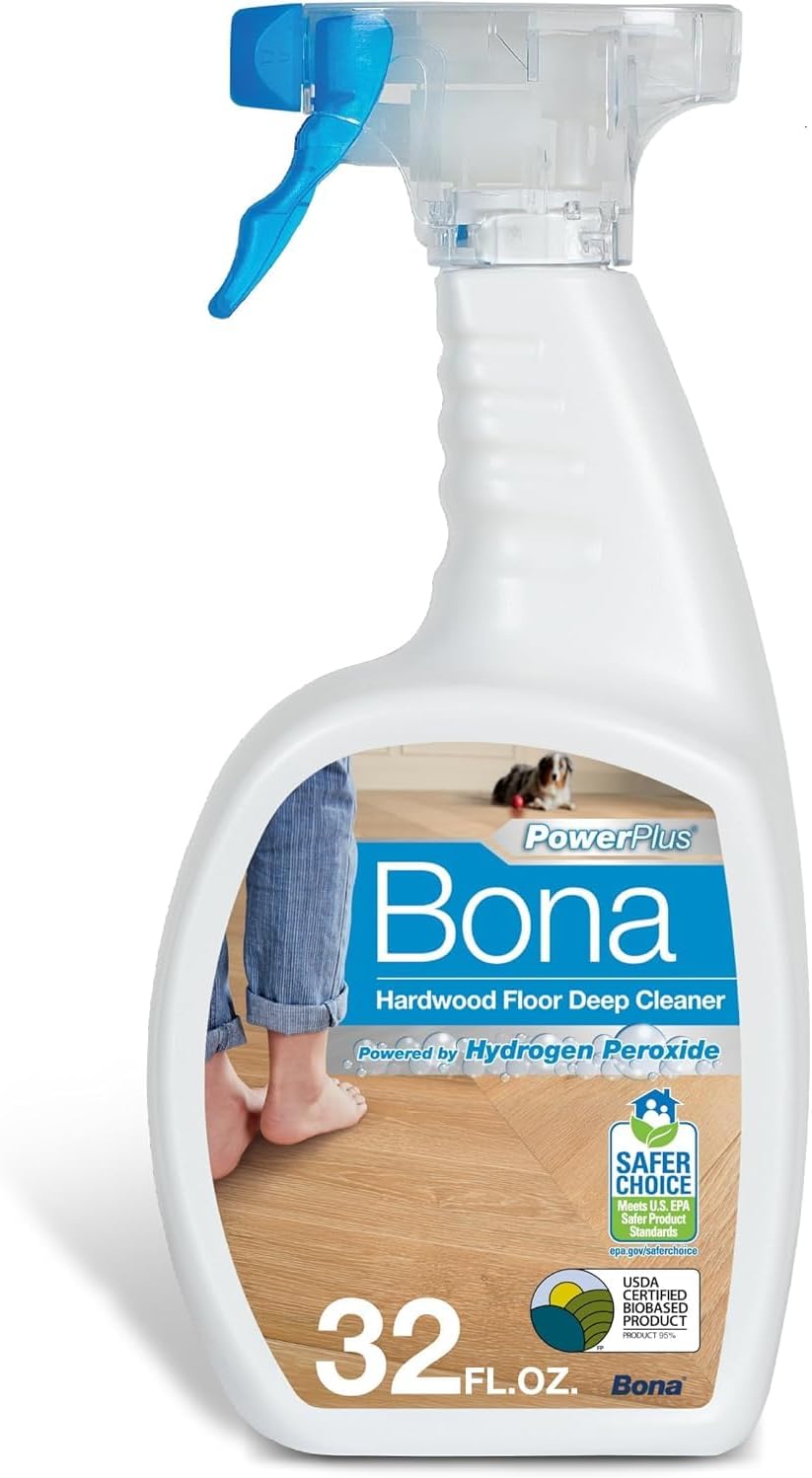 Bona Multi-Surface Floor Cleaner Spray - 32 fl oz - Lemon Mint Scent - Refillable - Residue-Free Floor Cleaning Solution for Stone, Tile, Laminate, and Vinyl Floors