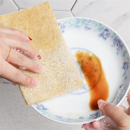 Natural Scouring Pads Biodegradable Scrubbing Pads for Kitchen Cleaning, Dishes, and Pots - Sisal hemp Fiber Scrub Pads for Dishes - Non Scratch Scouring Pads for Pots and Pans (10 Pack)