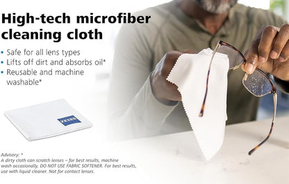 ZEISS Lens Care Pack – 2x 8oz Streak-Free Lens Spray and Microfiber Cloths for Eyeglasses and Optics
