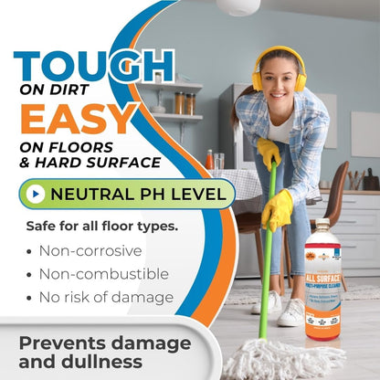 All-Surface Daily Cleaner Streak-Free Multi-Surface for Tile, Stone, Countertops, Stainless Steel & More, PH-Neutral, Residue-Free