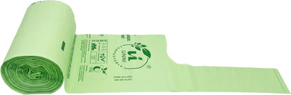 UNNI 13 Gallon Compostable Trash Bags with Tie Handles, 30 Count Small Food Scrap Kitchen Compost Bags for Countertop Bin, Certified by BPI, CMA & OK compost HOME, Meets ASTM D6400