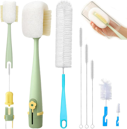 Water Bottle Cleaning Brush Set, Multifunctiona Brush and Straw Cleaner, 5 in 1 Long Handle Bottle Cleaning Brush