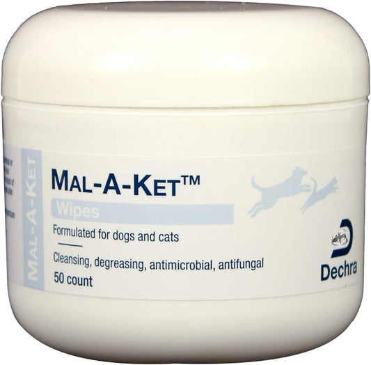 Mal-a-ket Wipes for Support Healthy Skin for Dogs, Cats 50ct by Dechra
