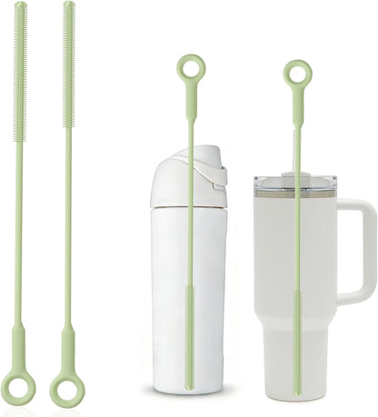 Straw Cleaner Brush Set - Raymeefa Scratch-Free Detail Cleaning for Reusable Straws & Tumblers (Blue)