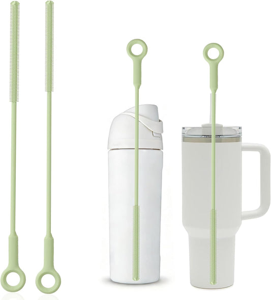 Straw Cleaner Brush Set - Raymeefa Scratch-Free Detail Cleaning for Reusable Straws & Tumblers (Blue)
