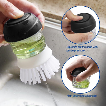 CELOX Dish Scrubber with Handle Kitchen Scrub Brushes for Cleaning Sink, Pot