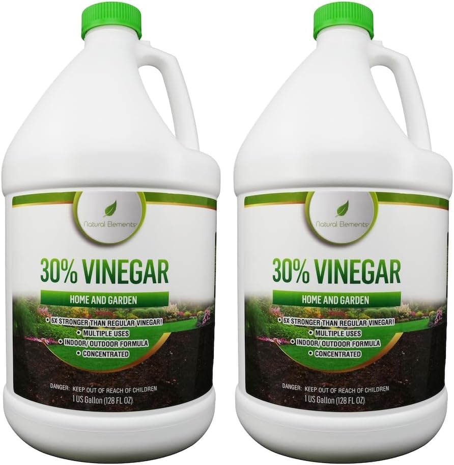 Natural Elements 30% Vinegar | Home & Garden | 6X Cleaning Power | Multiple Uses | 1 Gallon