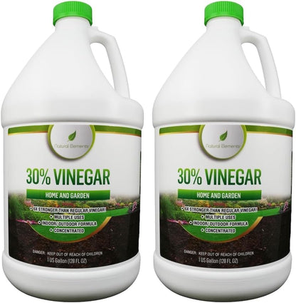 Natural Elements 30% Vinegar | Home & Garden | 6X Cleaning Power | Multiple Uses | 1 Gallon