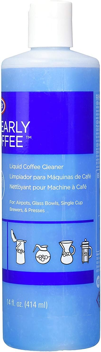 Urnex Clearly Coffee Pot Cleaner - 3 Pack - Made in the USA - French Press Liquid Cleaner for Glass Bowls Airpots Satellite Brewers and Thermal Servers Removes Coffee Oils