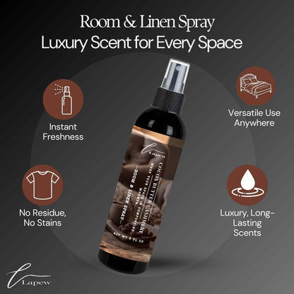 Lapew Room & Linen Spray | Fragrance Mist for Home, Car & Office | Fabric & Air Freshener | Neutralizing Mist | Made in USA | Cozy Cinnamon & Apple - Colors A