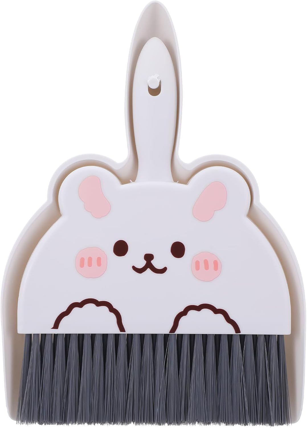 Upgrade Small White Broom and Dustpan Set, Hand Dustpan and Brush Set, Cute White Mini Broom and Dust pan Sets, Little Dust Pan for Home Use Tabletop Debris Cleaning Pet Cages Guinea Pig Cages