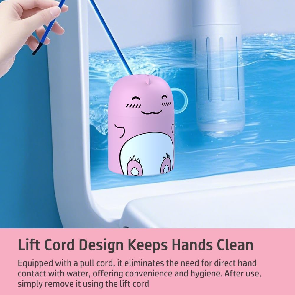 Cute Dinosaur-Shaped Toilet Bowl Cleaner Bottle, Bathroom Toilet Tank Cleaner with Jasmine Scent,One bottle lasts for 90 days (1, green)