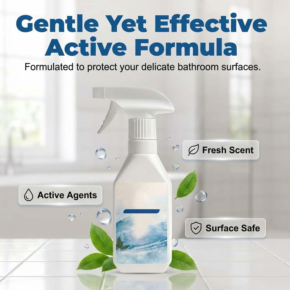 Oxalic Acid Cleaner Spray, 2026 Powerful Stubborn Stains Bathroom Cleaner Foam Spray, All-Purpose Bathrooms Descaler Foam Spray, Suitable for Tiles, Glass, Bathtub, Porcelain (1pcs)