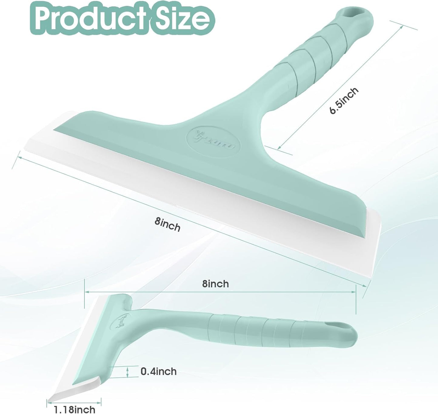 Shower Squeegee for Glass Doors, Bathroom Squeegee for Shower, Mini Window Squeegee, Home Bathroom Silicone Cleaner Tool, Suitable for Bathroom, Kitchen, Tile, Mirror, Car Glass, 8in Rose Pink