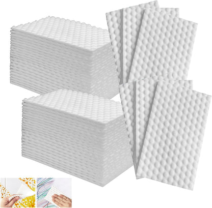 Magic Sponge Eraser Sheets, 52Pcs All-Purpose White Melamine Sponge Convex Point Disposable Magic Cleaning Wipes for Furniture Kitchenware, Hard-to-Reach Places, Shoe