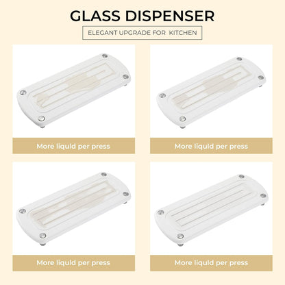 [Luxury] Kitchen Soap Dispenser Set - 16OZ Amber Glass Bottle, Stainless Steel Pump, Instant Dry Tray, Waterproof Labels, Non-Slip Silicone Pad, and Dish Brush | Upgrade for Your Kitchen and Bathroom