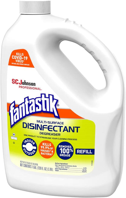 SC Johnson Professional Fantastik Disinfectant Multi-Surface Cleaner Spray Bottle 8, Ounce (Pack of 8), Fresh, 32 Fl Oz