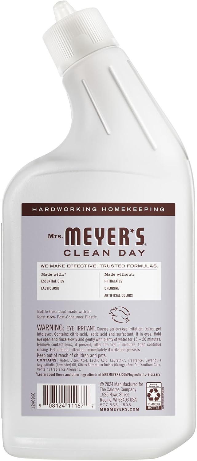 MRS. MEYER'S CLEAN DAY Liquid Toilet Bowl Cleaner, Stain Removing, Lavender, 24 oz