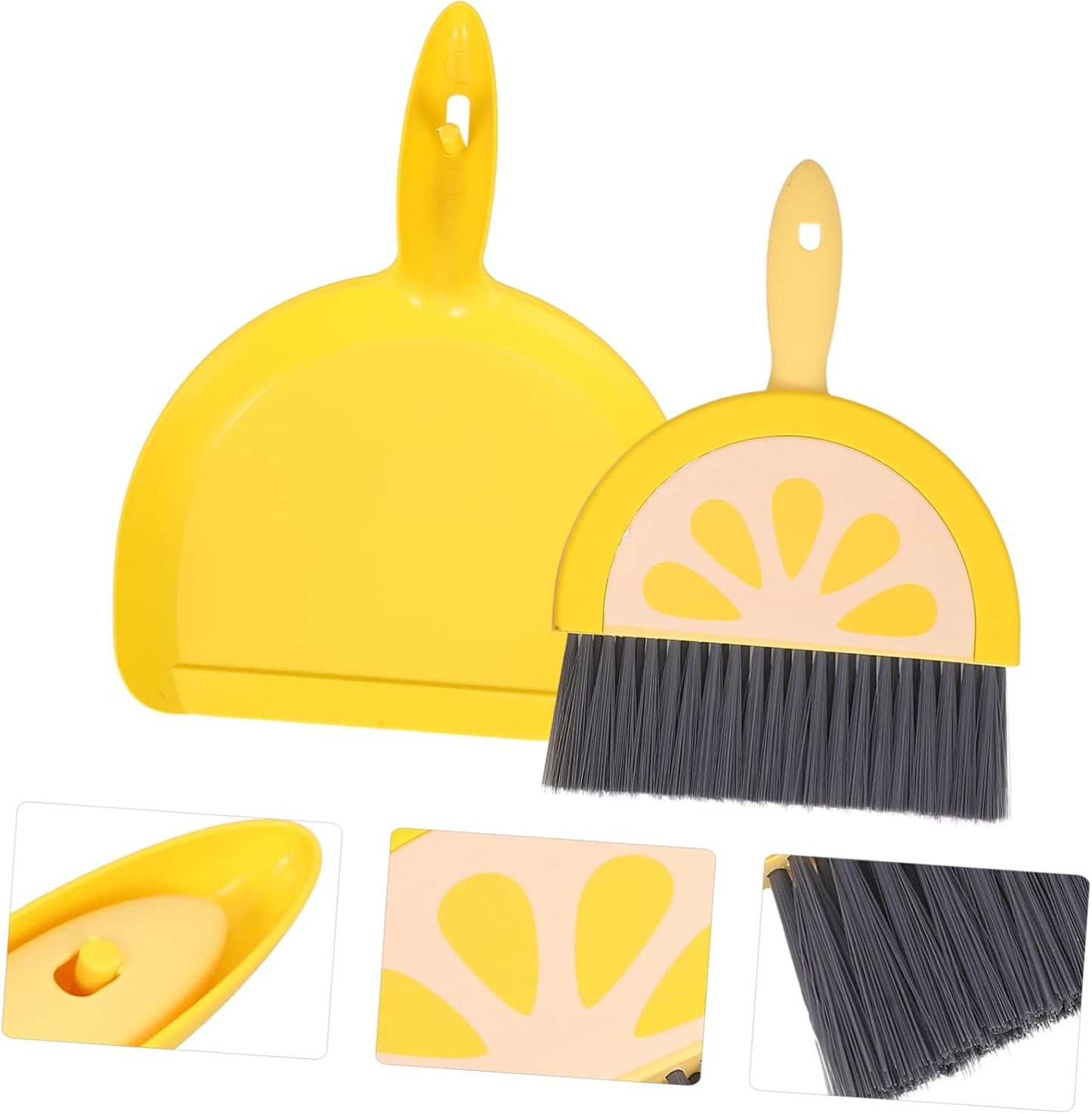PRETYZOOM Mini Broom and Dustpan Set Lightweight Small Cleaning Kit for Desktop Car Interior Pet Hair Cleanup Compact Dustpan and Brush for Home Office Use