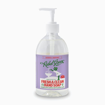 Rebel Green Fresh & Clean Hand Soap Refill - Natural Liquid Hand Soap Refill for Bathroom & Kitchen - Lavender & Grapefruit Scent, 32 Fl Oz