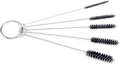 Antrader 15Pcs 4 Inch Nylon Tube Brushes Set Straw Straw Brush Kit Carb Carburetor Cleaner Small Wire Brush Cleaning Brushes Clean Tools Black