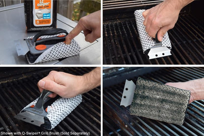 Proud Grill Q-Swiper Grill Cleaning Wipes - Bristle & Wire Free BBQ Cleaner, Heavy Duty Degreaser Wipes, Grease & Grime Remover for Outdoor Barbecue Grills, 40 Count, 1-Pack