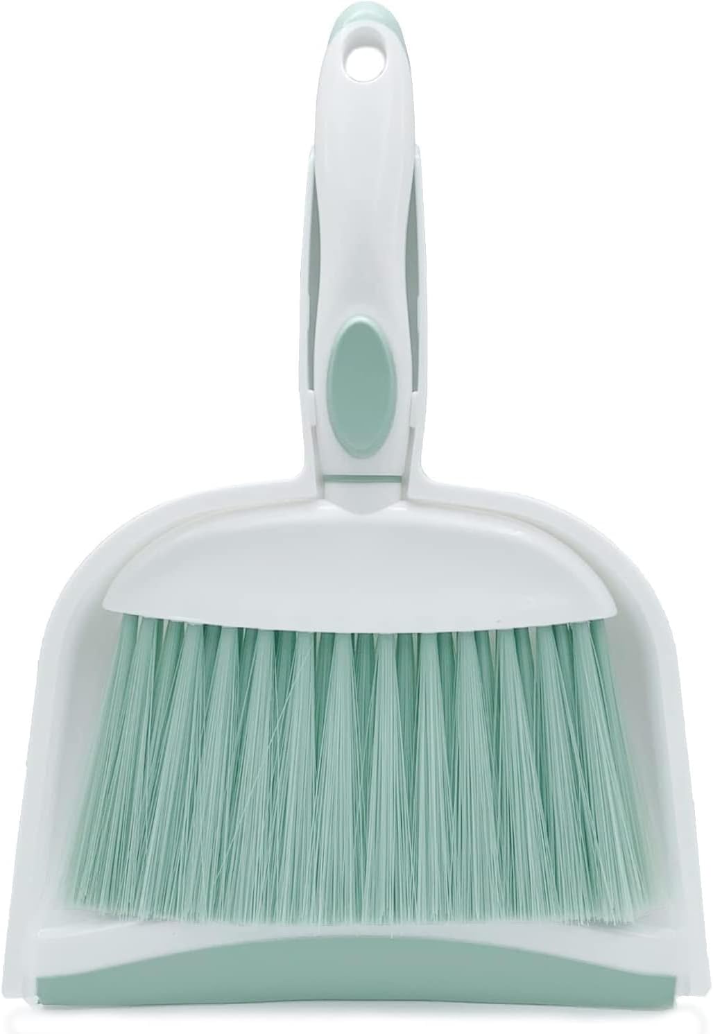 Dust pan, Mini Dustpan and Brush Set, Small Broom and Dustpan Set, Small Hand Broom and dust pan Set, Whisk Broom, Dust pan and Brush for Desk, Table, Home, Kitchen (Light Green 2pcs)