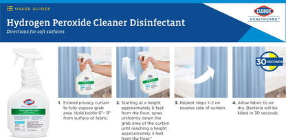 Clorox Healthcare Hydrogen Peroxide Cleaner Disinfectant, Bleach Free, 32 Fluid Ounces (Package May Vary)