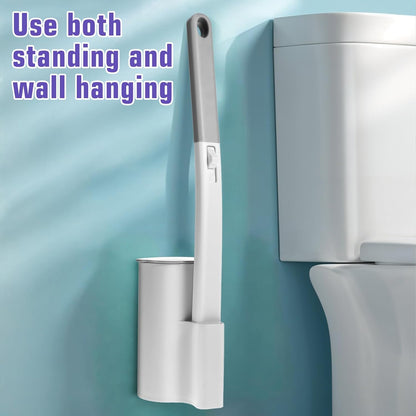 Disposable Toilet Brush Cleaning System with 60pcs Refills Pads Replacement Heads, Toilet Cleaning Stick, Wall Mounted Toliet Wand Kit Bathroom Maintenance, Toilet Bowl Cleaner Wands Holder and Set