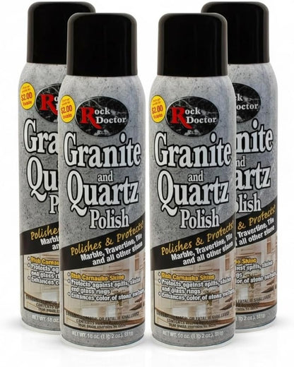 Rock Doctor Granite Polish Spray and Surface,18oz.Can Polish Tile, Marble, Kitchen Countertop, and Natural Stone Surfaces, Streak-Free Shine Pack of 1