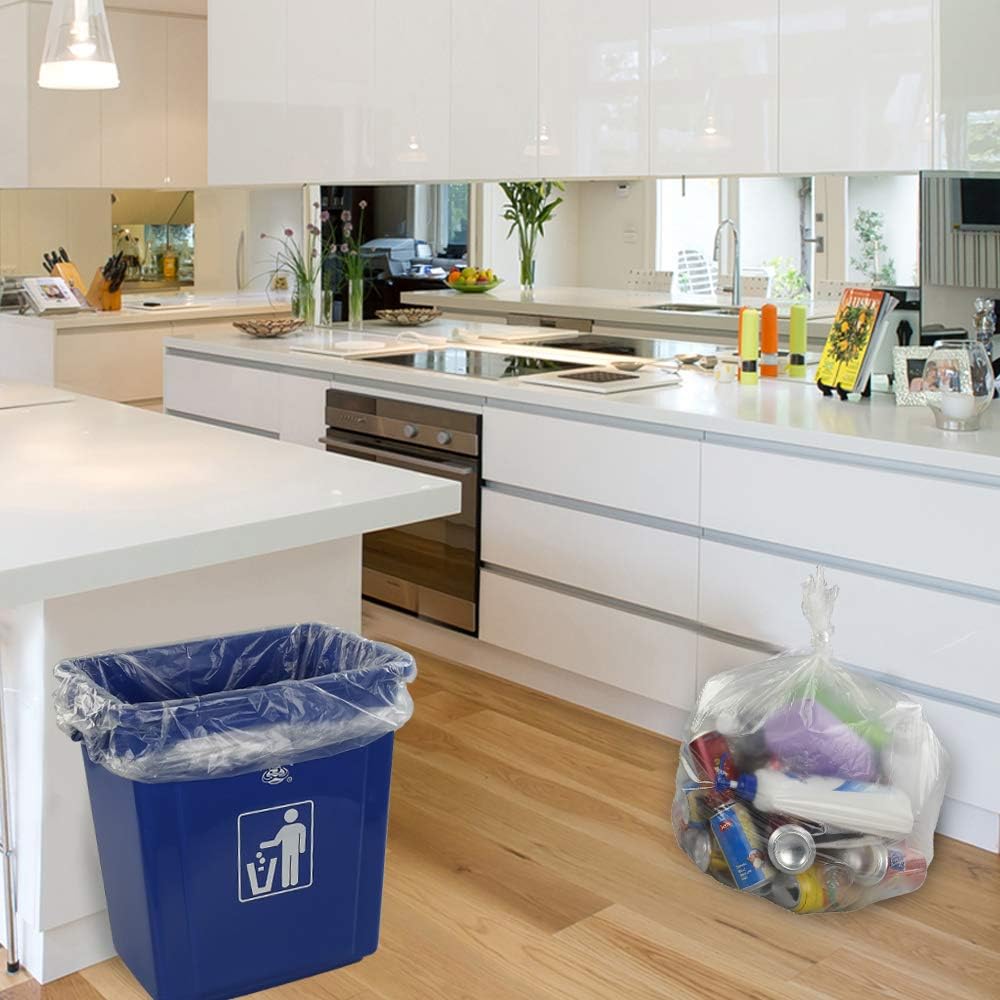 18 Gallon Clear Large Trash Bag, 95 Counts