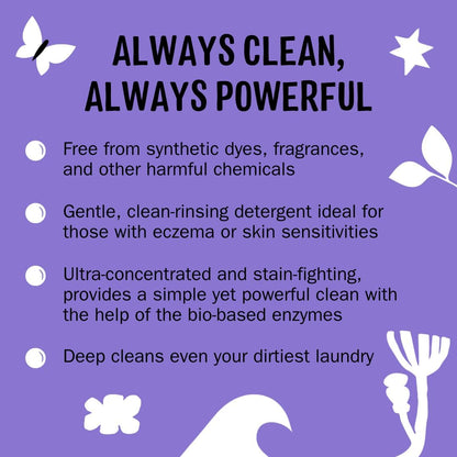Molly's Suds Liquid Laundry Detergent | Clean Laundry Detergent Soap for Sensitive Skin | 2x Concentrated, High Efficiency (HE) | Ocean Mist - 100 Loads